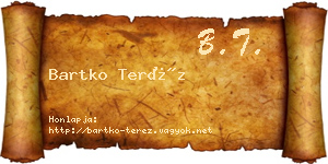 Bartko Teréz névjegykártya